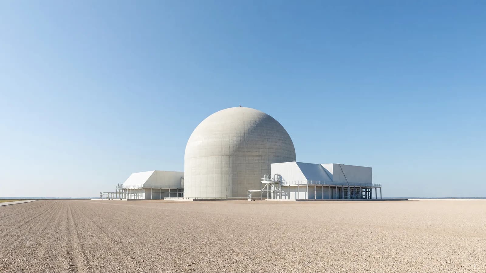 A Westinghouse AP1000 containment building at a U.S. nuclear power station, representing the reactor design explained here. Illustration: NNN