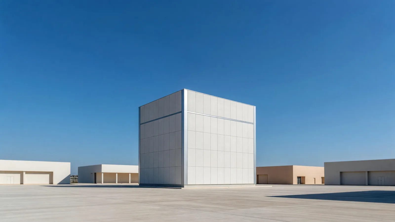 A modern nuclear facility building in clear daylight, representing China's expanding reactor construction programme. Illustration: NNN