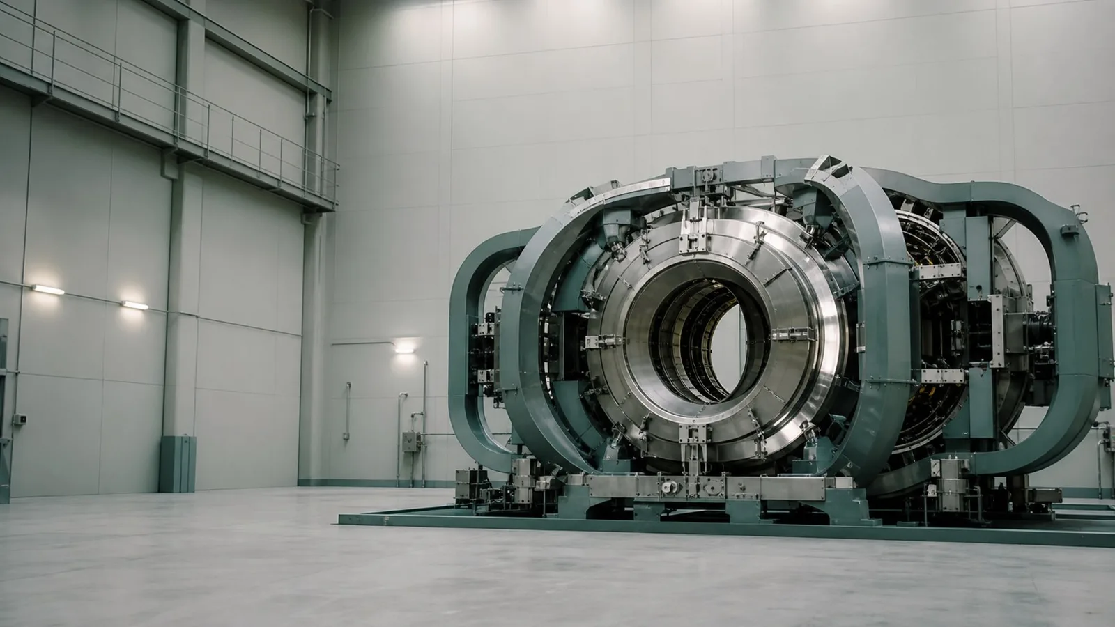 Interior of a compact high-field tokamak fusion device under assembly, representing Commonwealth Fusion Systems' SPARC path to a commercial plant. Illustration: NNN.