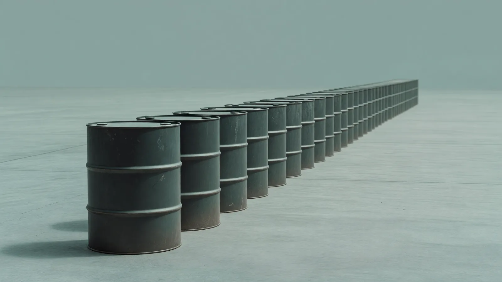 Sealed drums of uranium ore concentrate lined up in a warehouse — the fuel-supply stakes of the India-Australia pact. Illustration: NNN