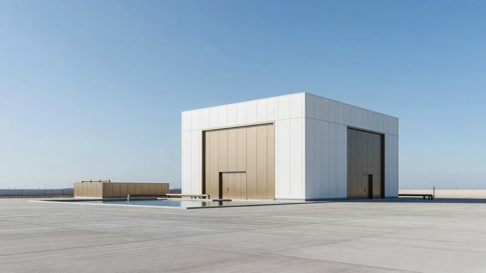 A BWRX-300 small modular reactor building at a European industrial site, representing the US-Japan-South Korea plan to support SMR deployment abroad. Illustration: NNN
