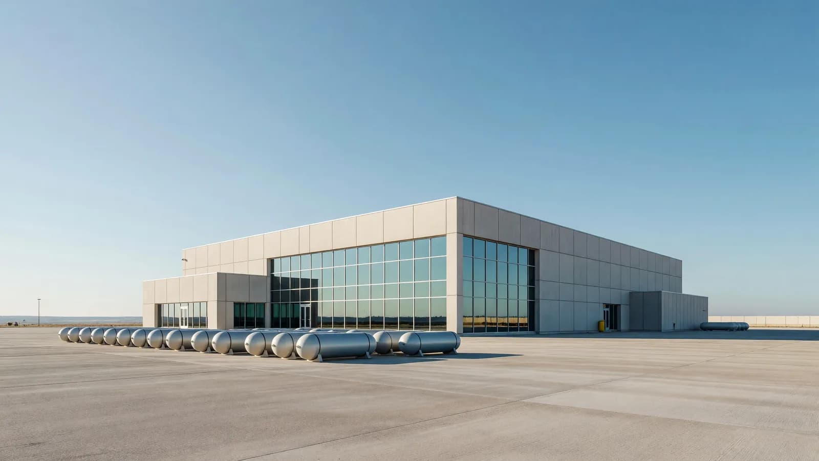 A uranium conversion facility and UF6 storage cylinders illustrate the U.S. nuclear fuel supply chain. Illustration: NNN