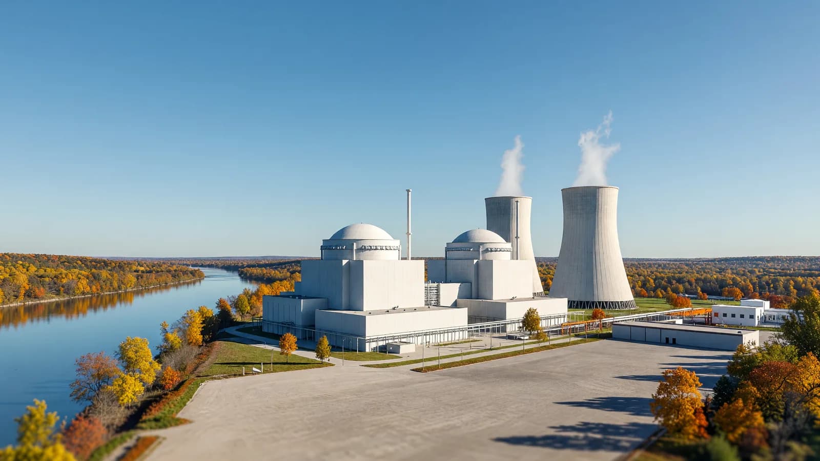 Vistra's Beaver Valley nuclear station in Pennsylvania, the lead story in this week's roundup of DOE's conditional nuclear-uprate financing. Illustration: NNN